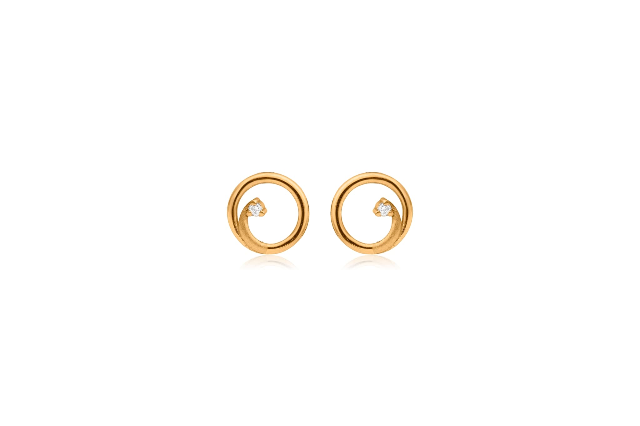 Shimmering 14k gold with diamond pendant set – handcrafted gold Pendant Sets (alternate view)