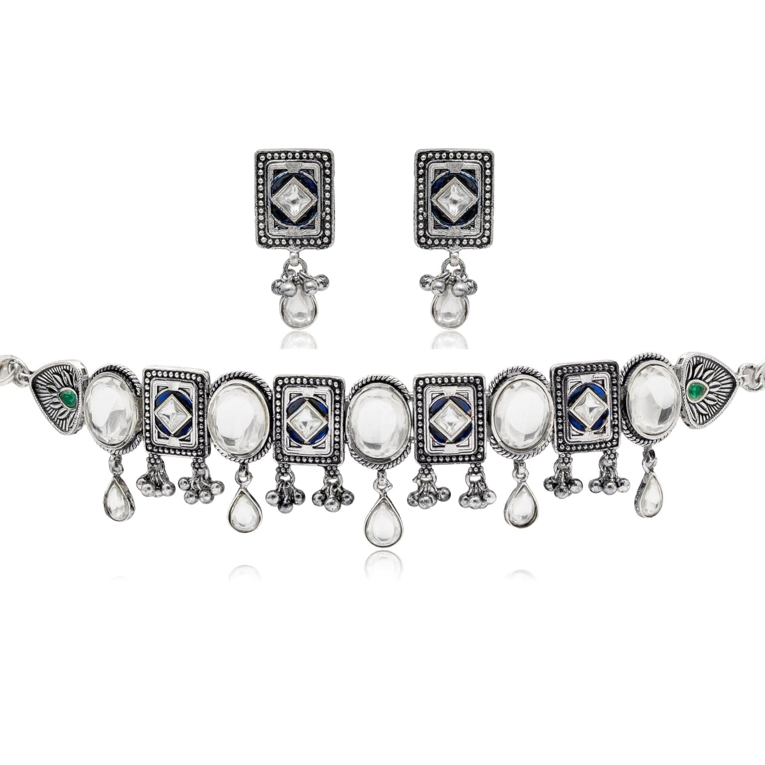 LEGACY LINK SILVER CHOKER NECKLACE SET