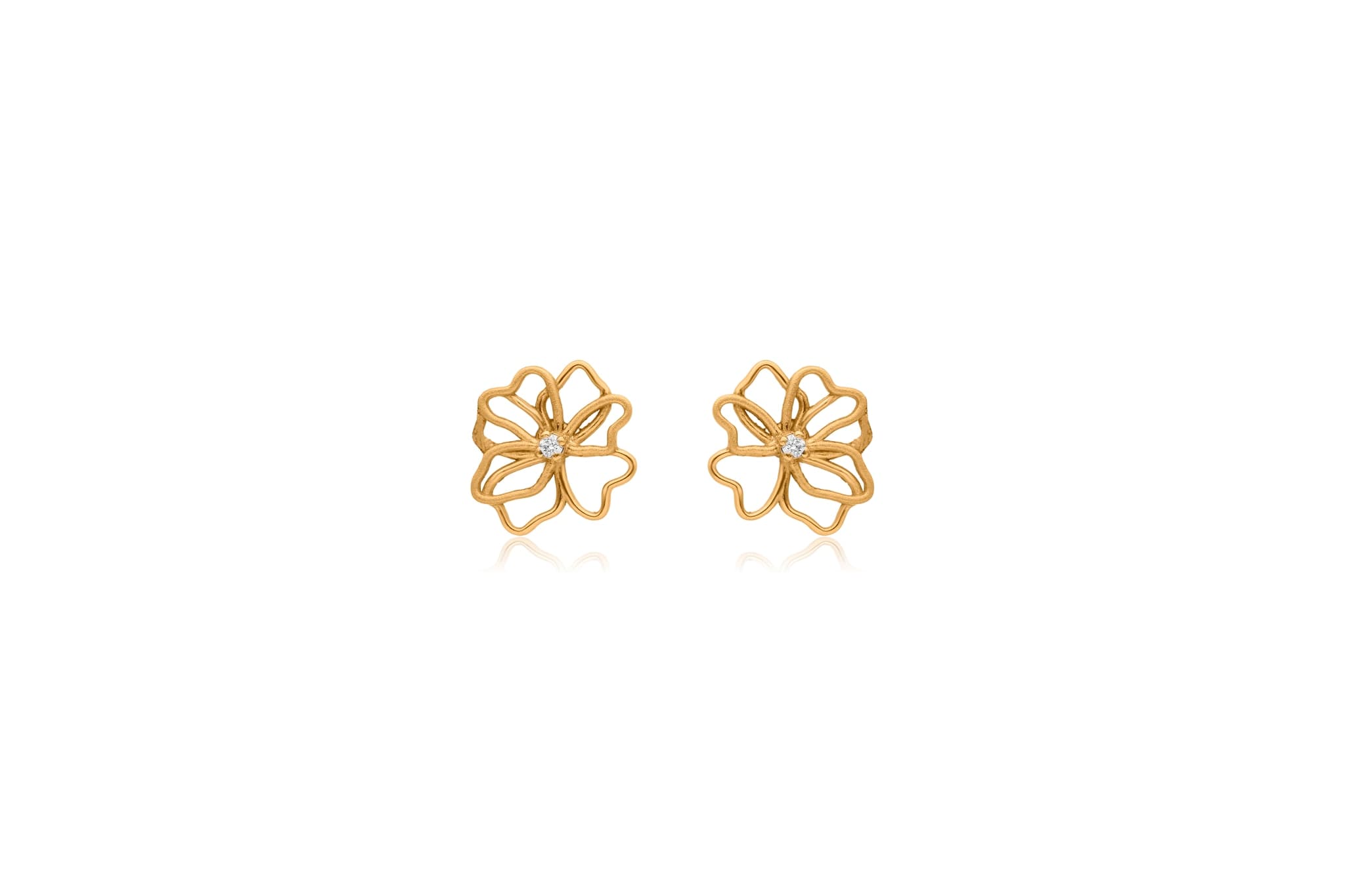 Midas touch florals diamond pendant set – handcrafted gold Pendant Sets (alternate view)