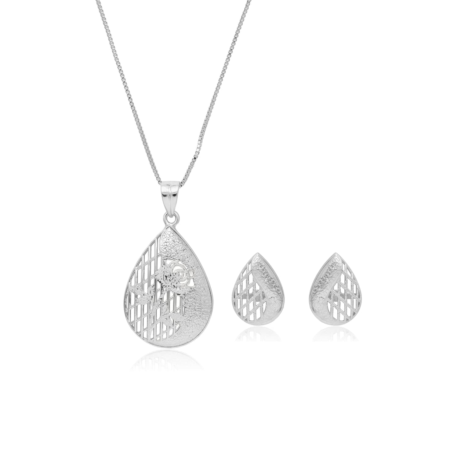Intricate detail silver pendant set – handcrafted silver Pendant Sets
