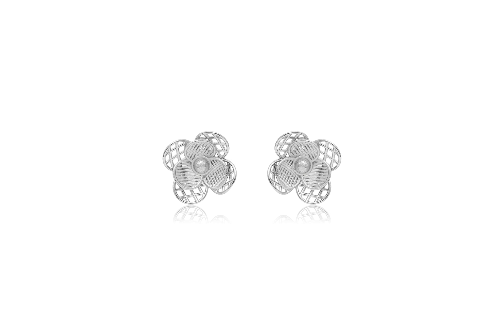 Argent bloom silver pendant set – handcrafted silver Pendant Sets (alternate view)
