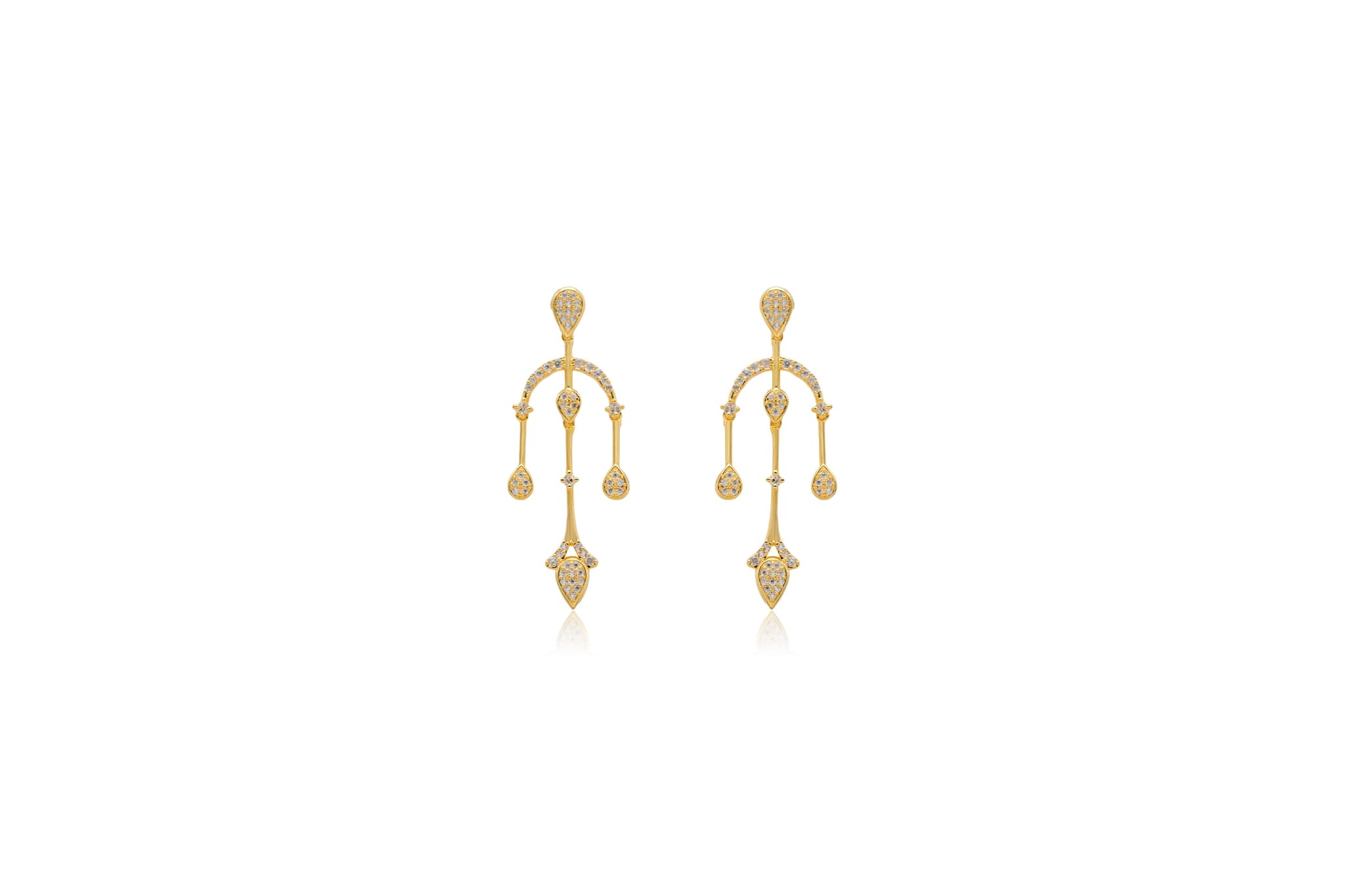 Trident glimmer silver earrings – handcrafted silver EARRINGS
