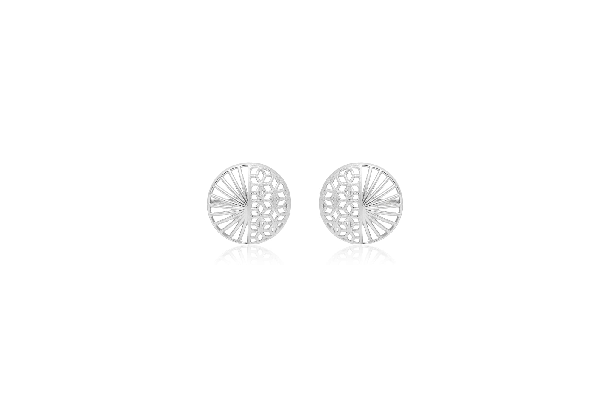 High shine silver pendant set – handcrafted silver Pendant Sets (alternate view)