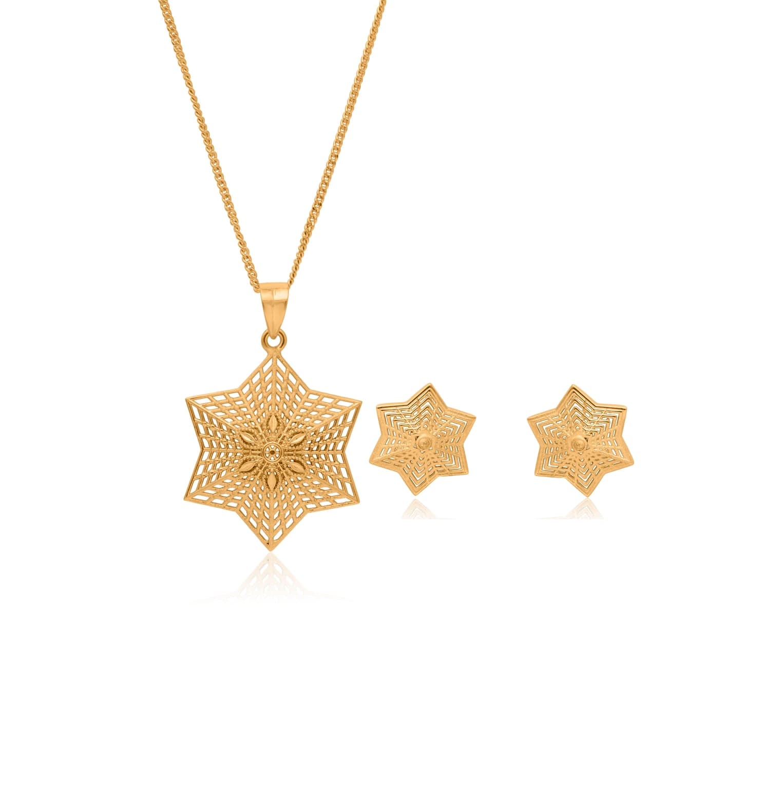 Astral bloom silver pendant set – handcrafted silver Pendant Sets