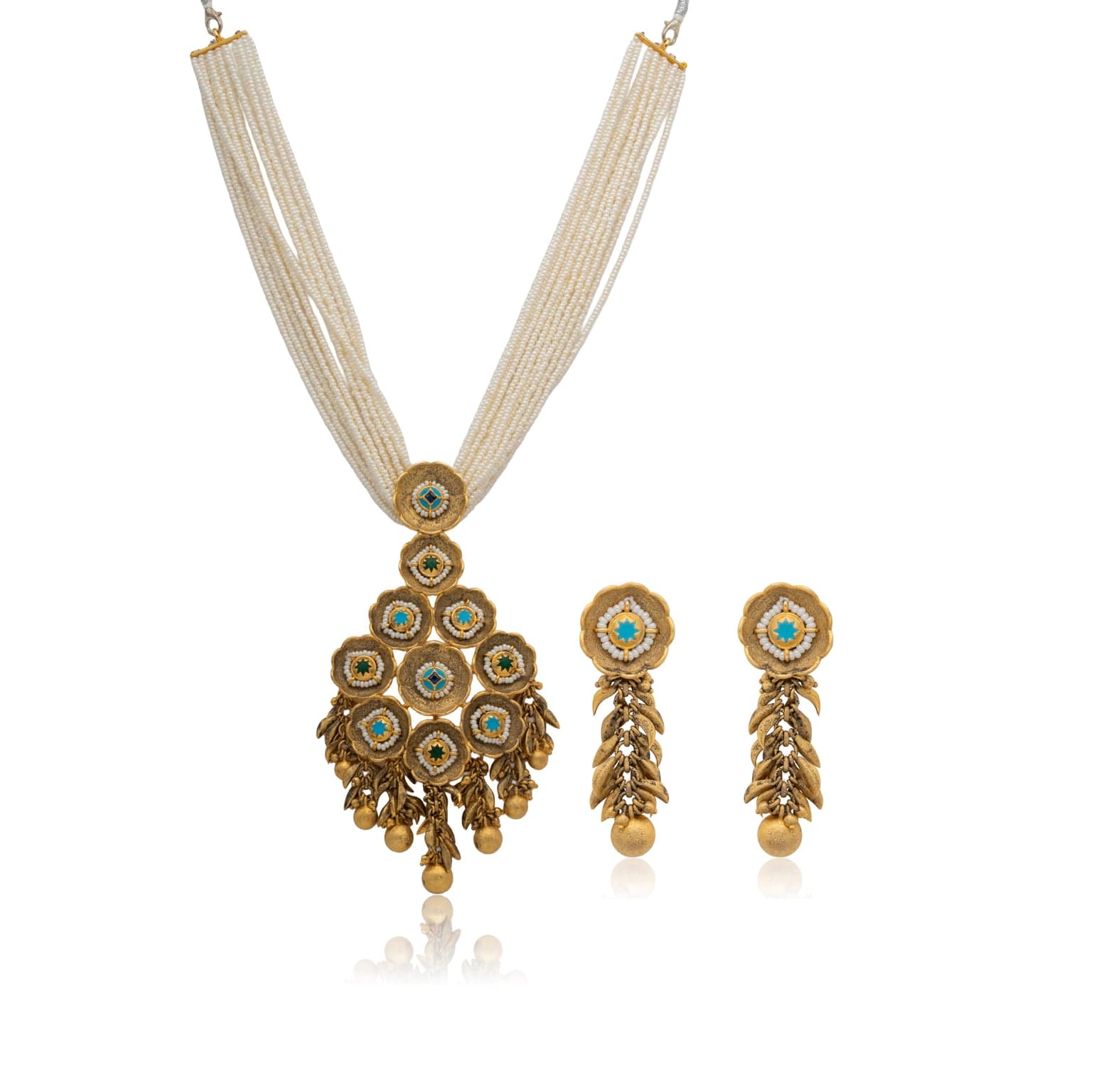 AZURE QUILL SILVER NECKLACE SET