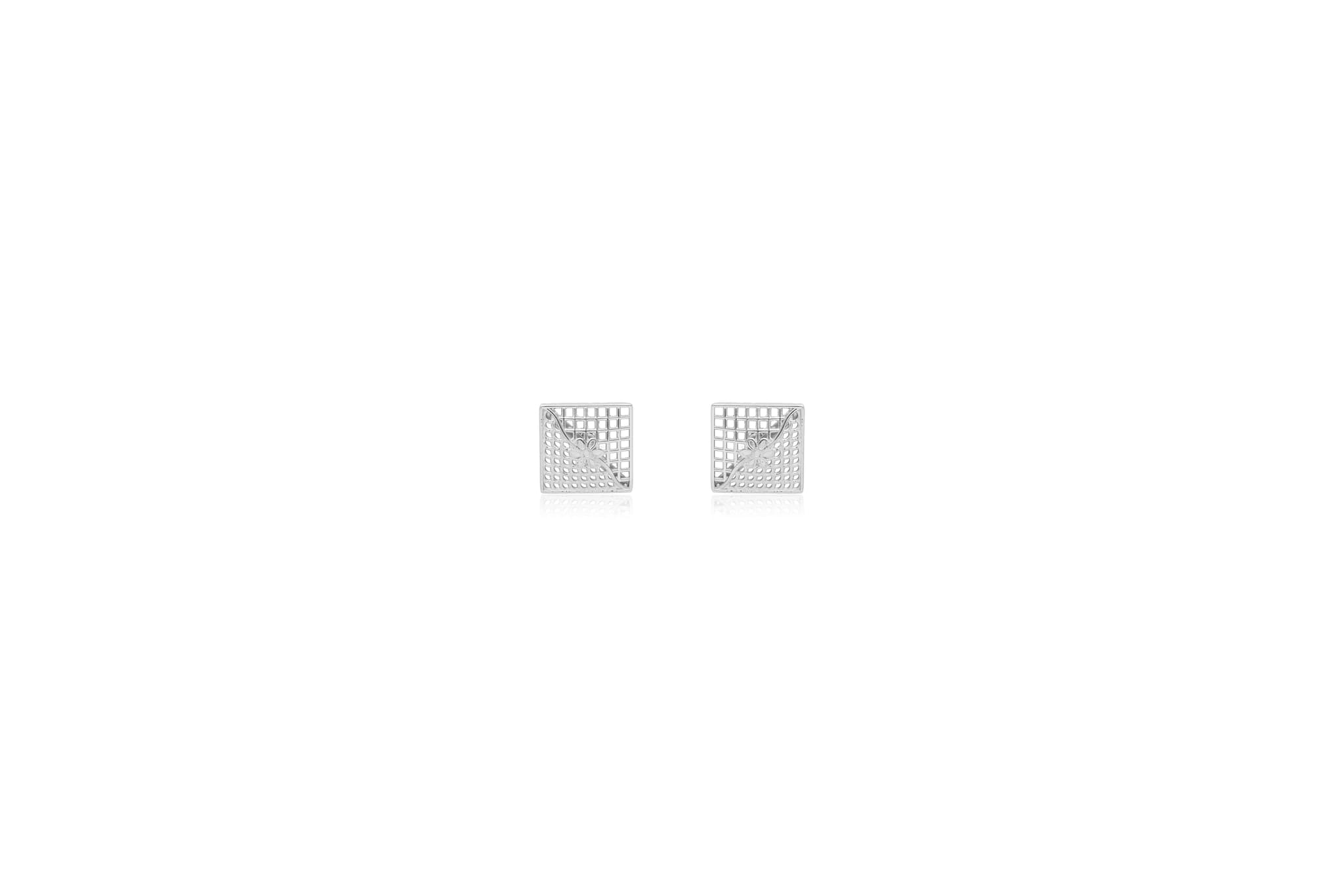 Prism petal pendant set – handcrafted silver Pendant Sets (alternate view)