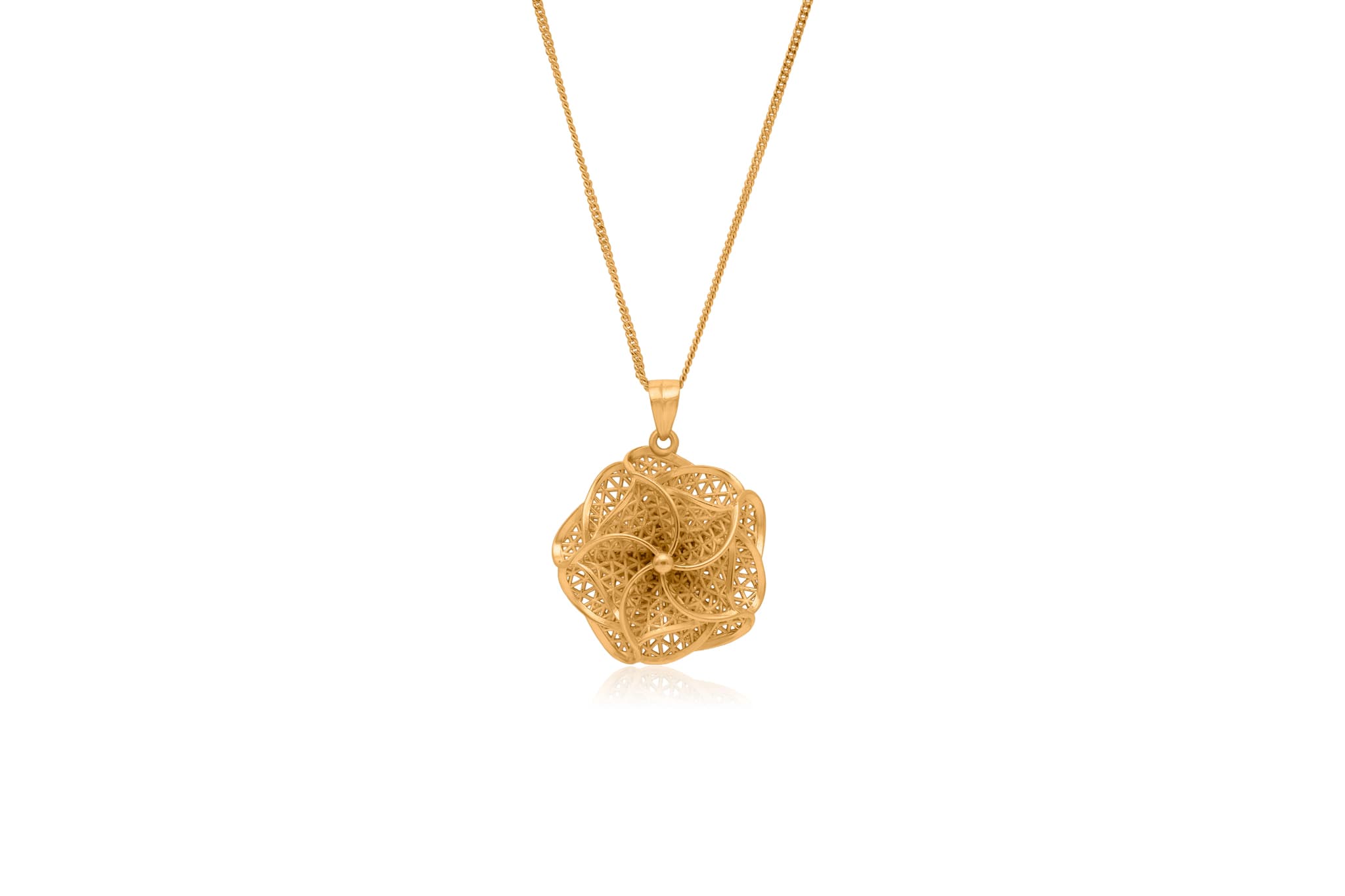 Sunwoven blossom silver pendant – handcrafted silver PENDANTS