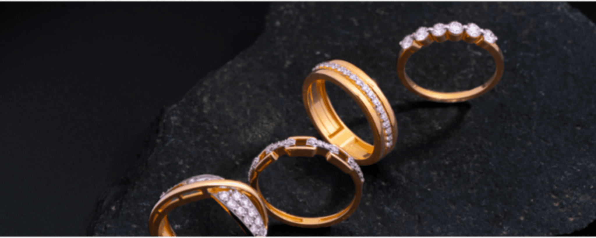 Handcrafted gold and diamond rings