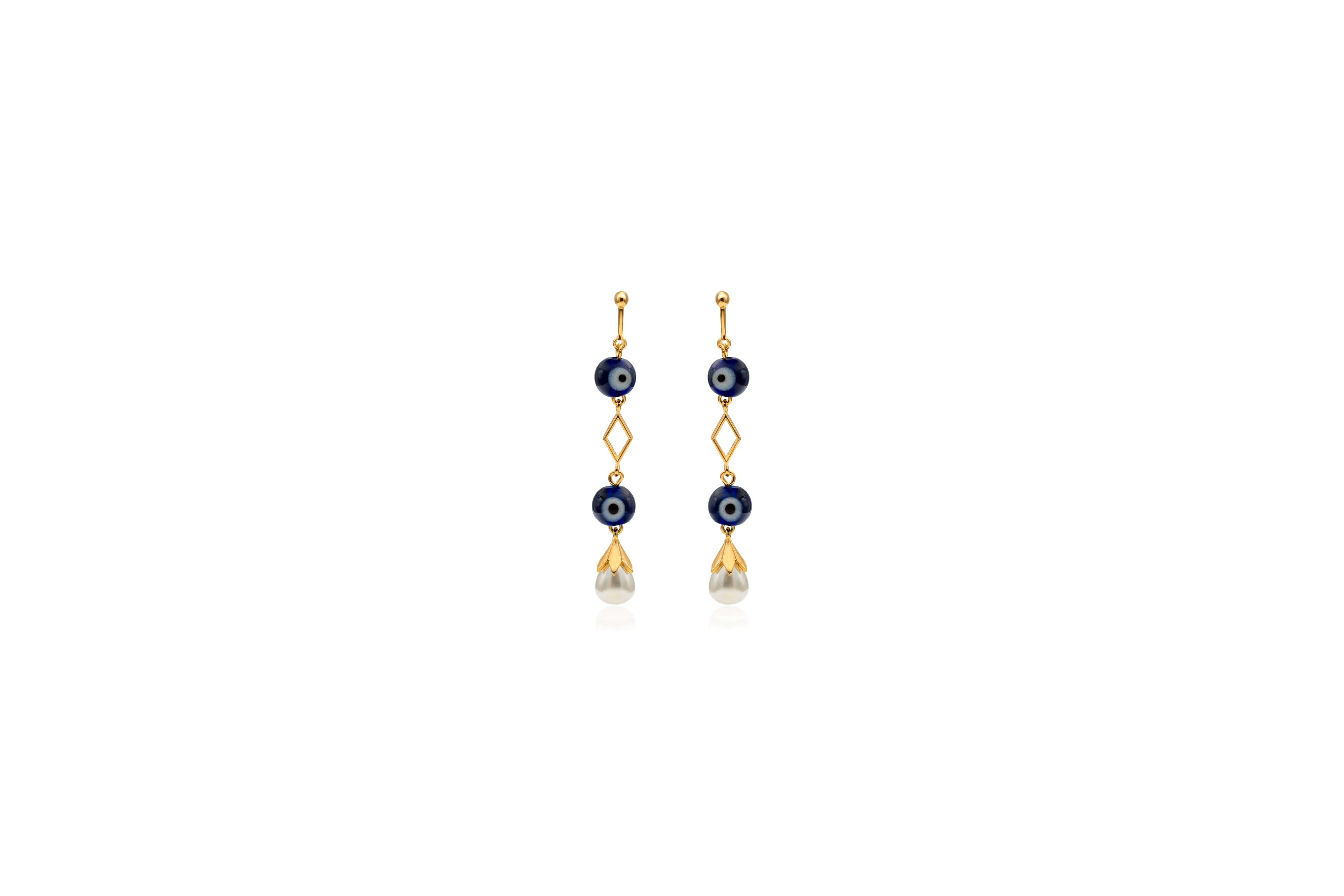 EVIL EYE WARD SILVER EARRINGS