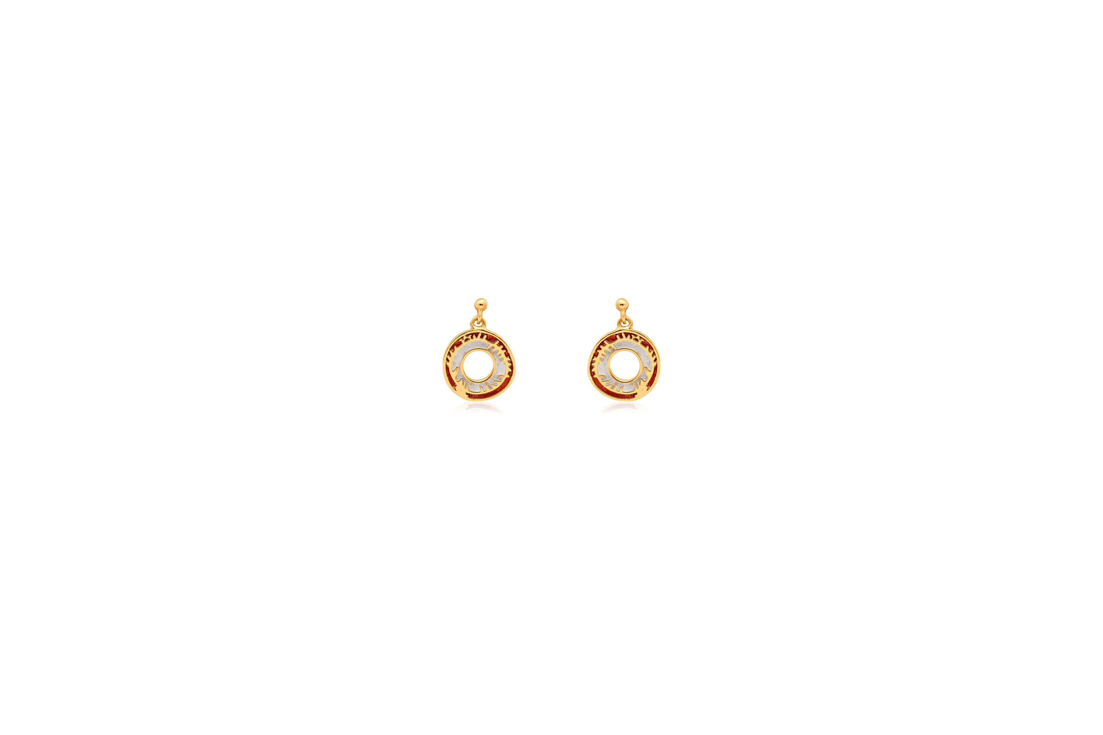 ABSTRACT AURA SILVER DROP EARRINGS
