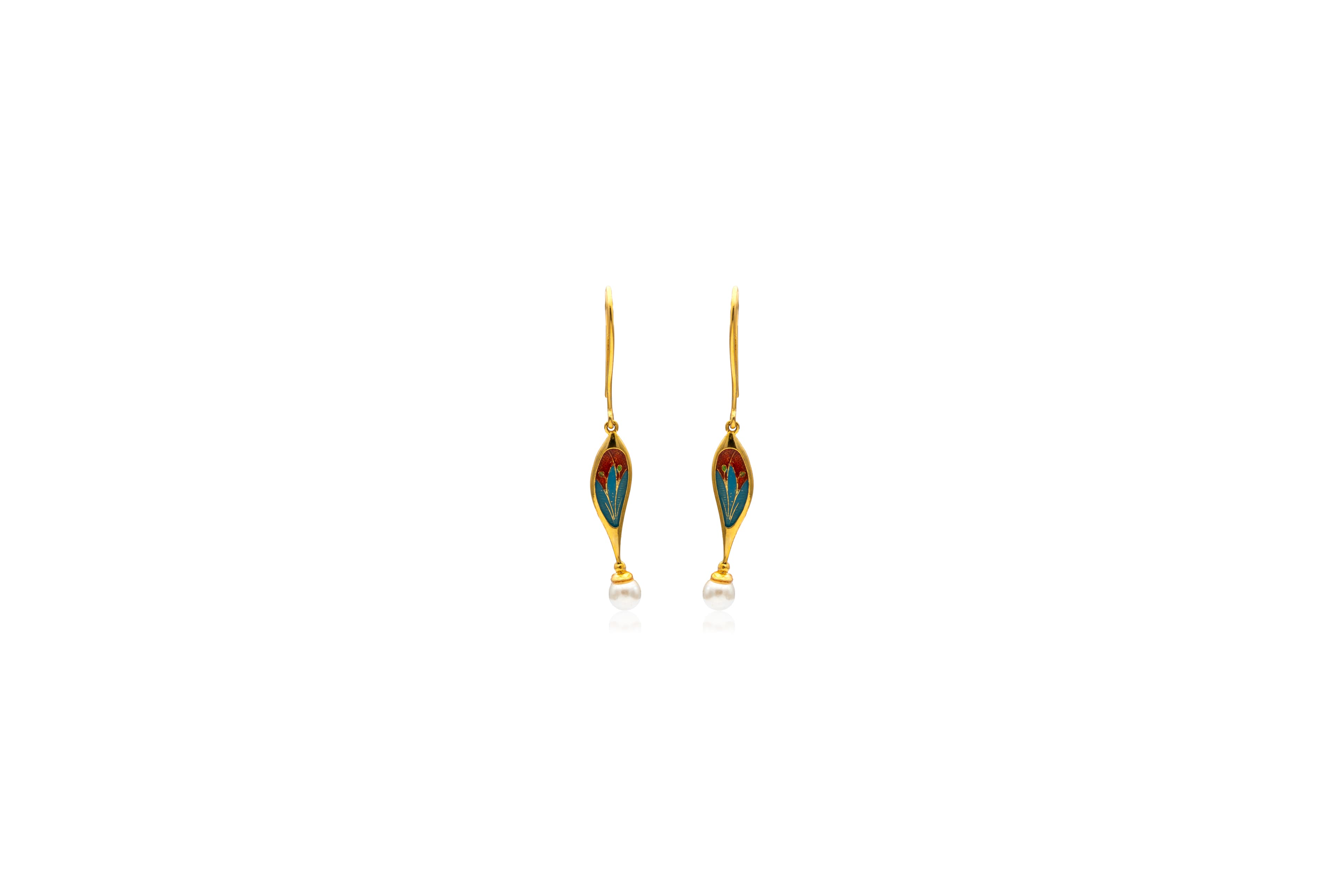 ENAMEL ECHO SILVER EARRINGS