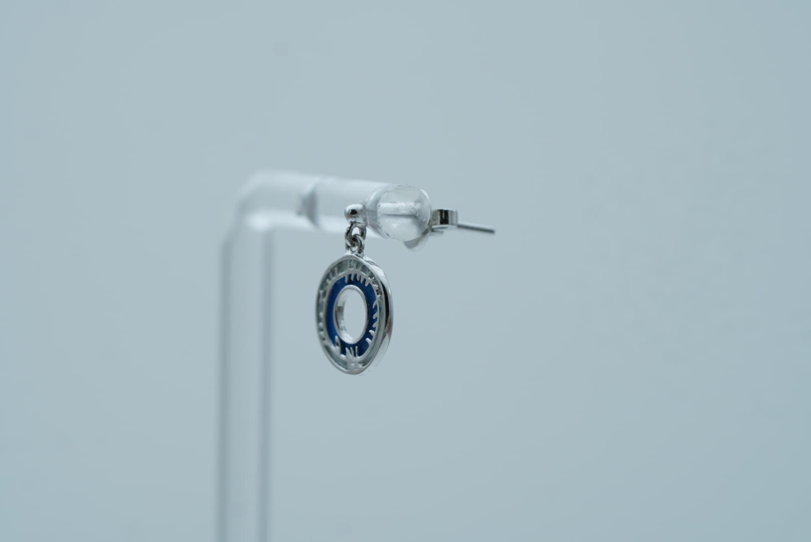 ABSTRACT AURA SILVER DROP EARRINGS
