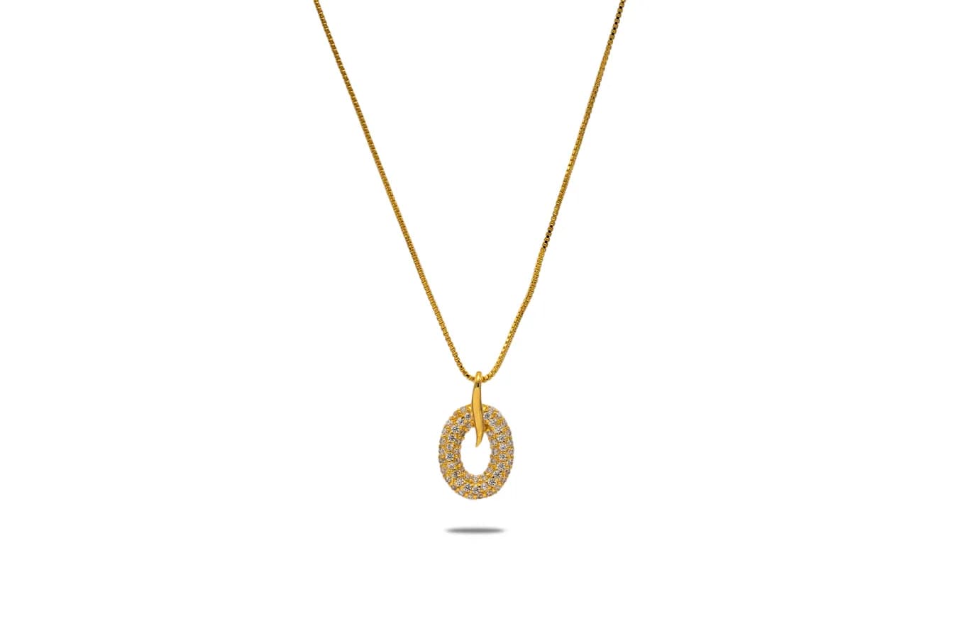 92.5 Silver Zircon Orbit Pendant