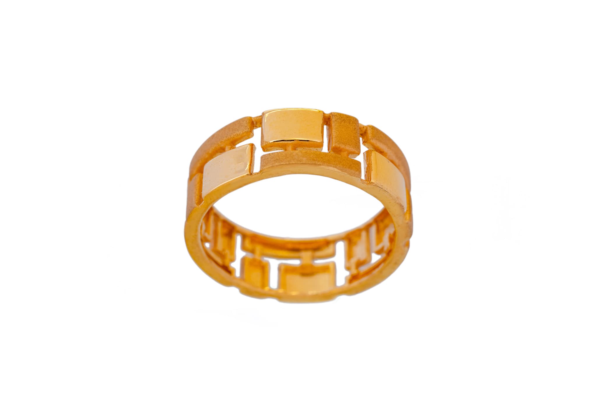 Men's chic gold band – handcrafted gold RINGS