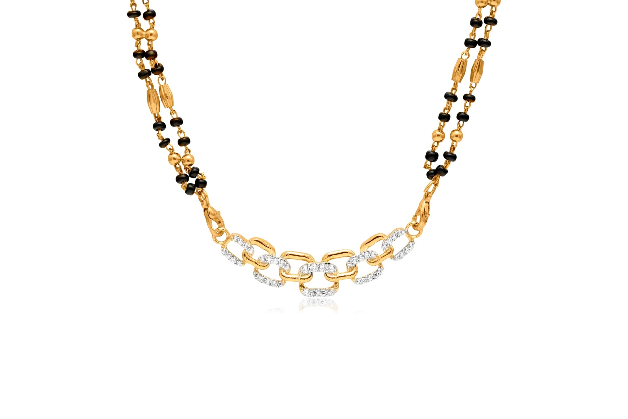 Eternal bond mangalsutra – handcrafted gold Necklaces (alternate view)
