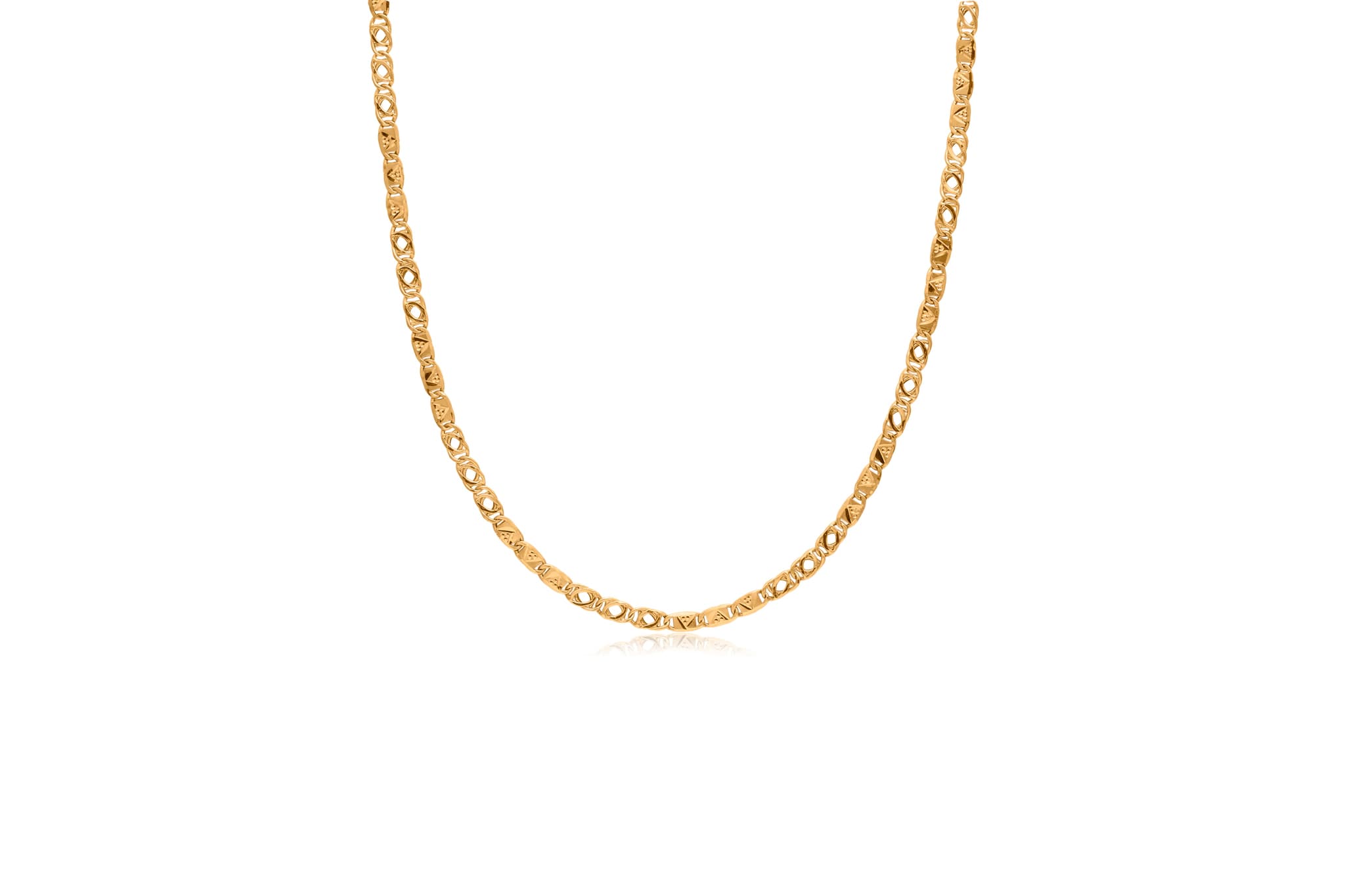 Monarch link men's gold chain – handcrafted gold MEN'S COLLECTION (alternate view)