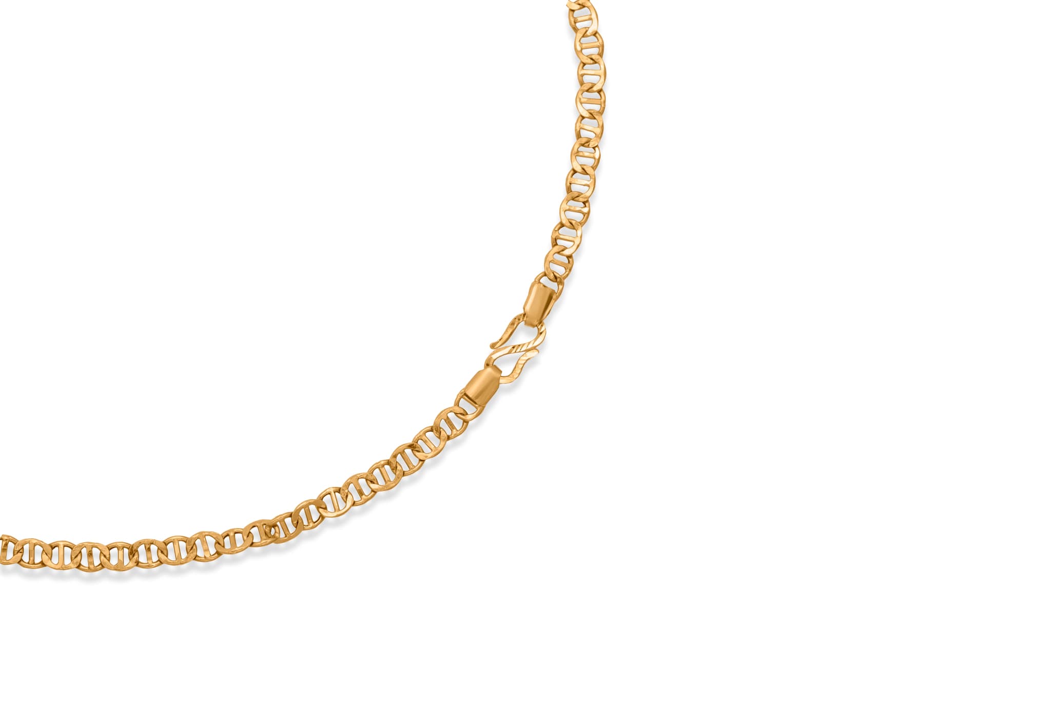 Classic link men's gold chain – handcrafted gold MEN'S COLLECTION (alternate view)