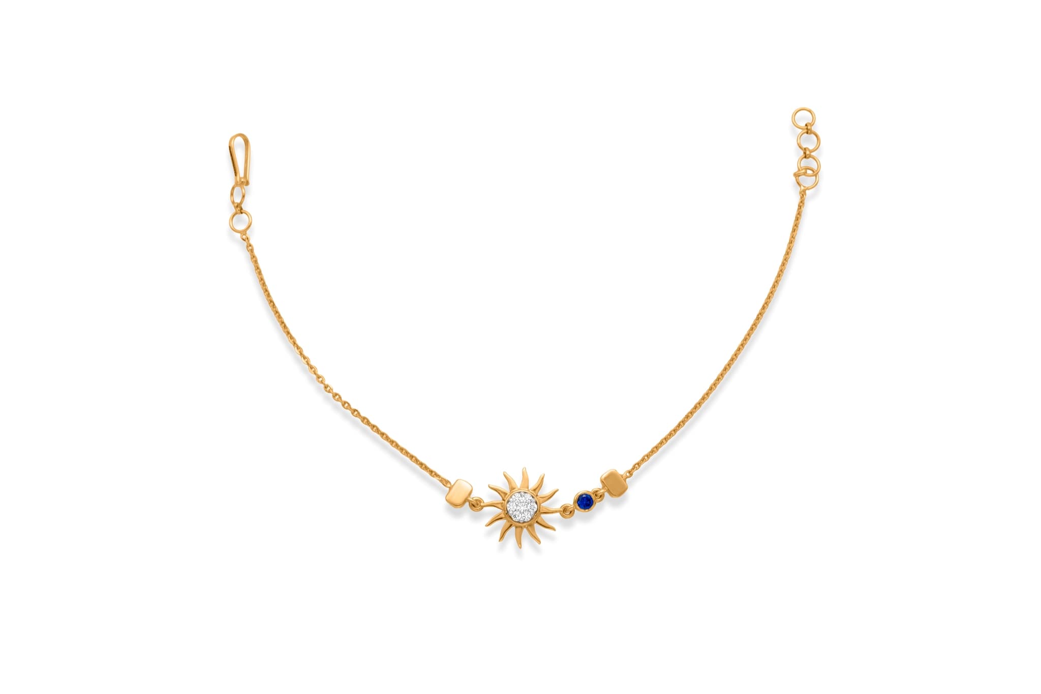 Sunburst elegance gold bracelet – handcrafted gold Bangles & Bracelets (alternate view)