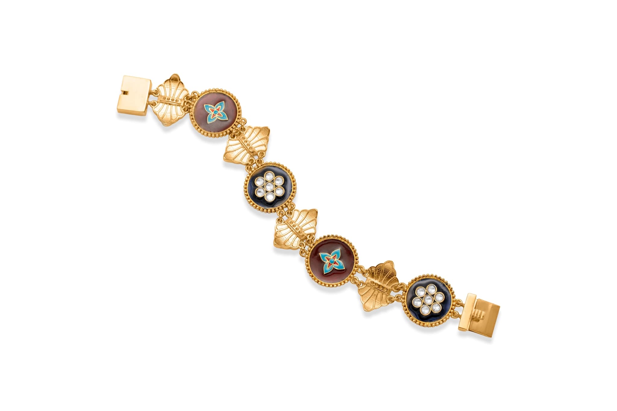 Heritage sparkle gold bracelet – handcrafted gold Bangles & Bracelets (alternate view)