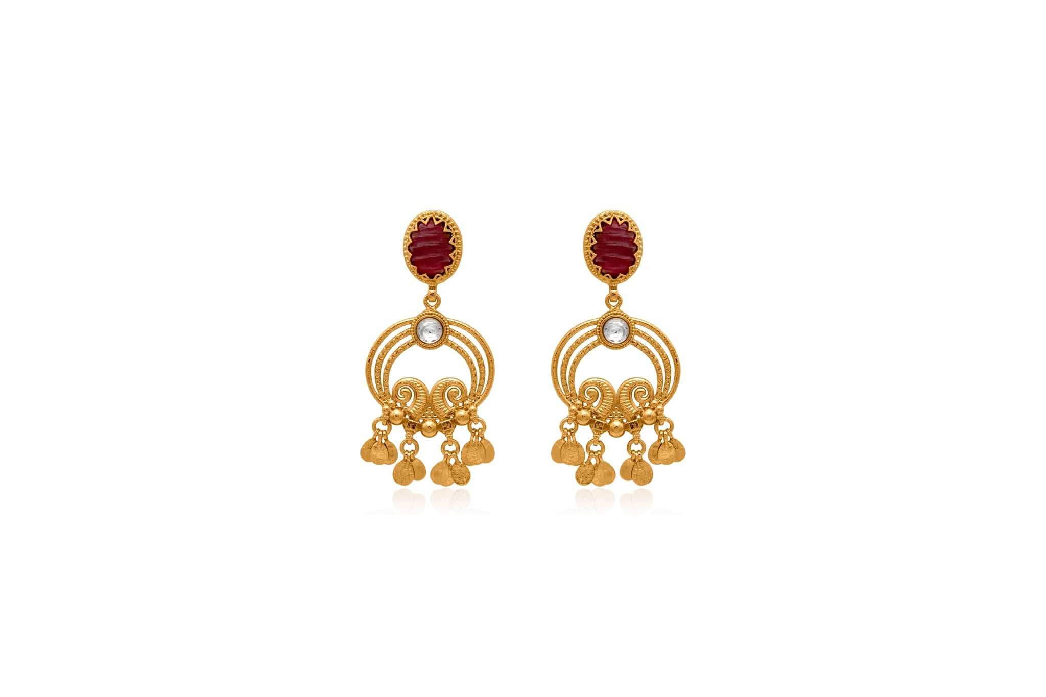 Quartz muse gold necklace set – handcrafted gold NECKLACE SETS (alternate view)
