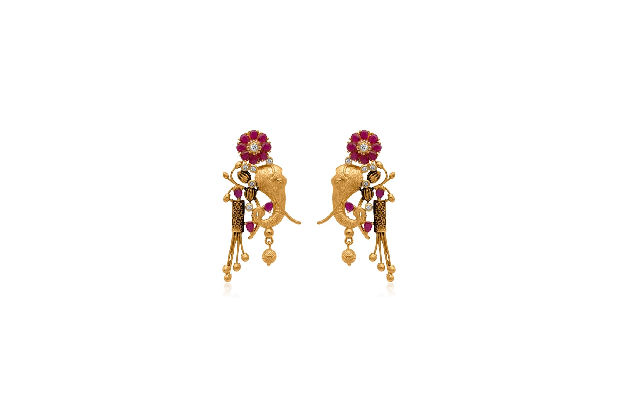 Ganapati vandana gold necklace set – handcrafted gold NECKLACE SETS (alternate view)