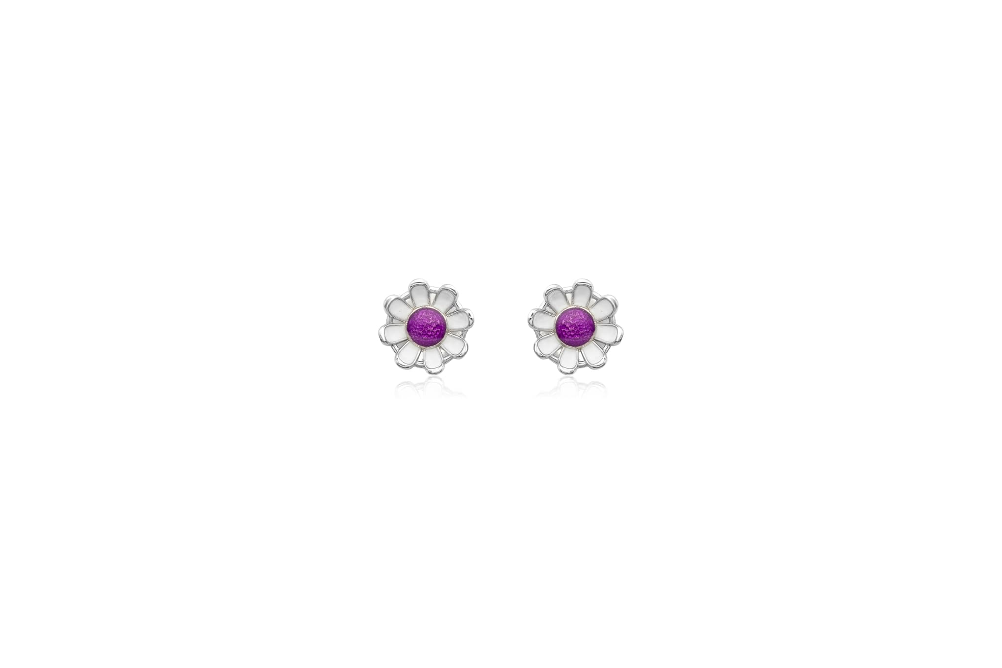 MEENAKARI SUNFLOWER SILVER EARRINGS