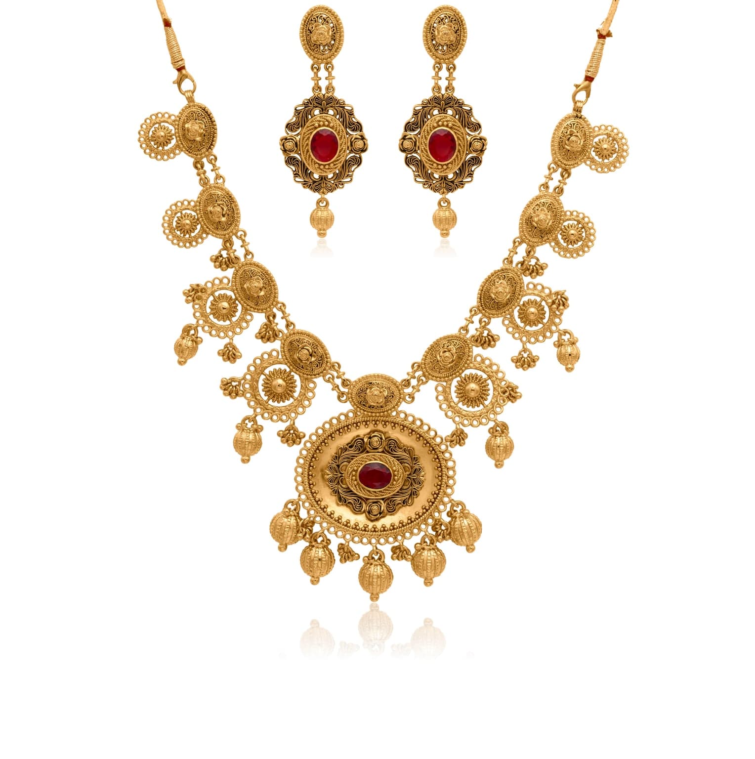 Regal aura 22k gold necklace set – handcrafted gold NECKLACE SETS