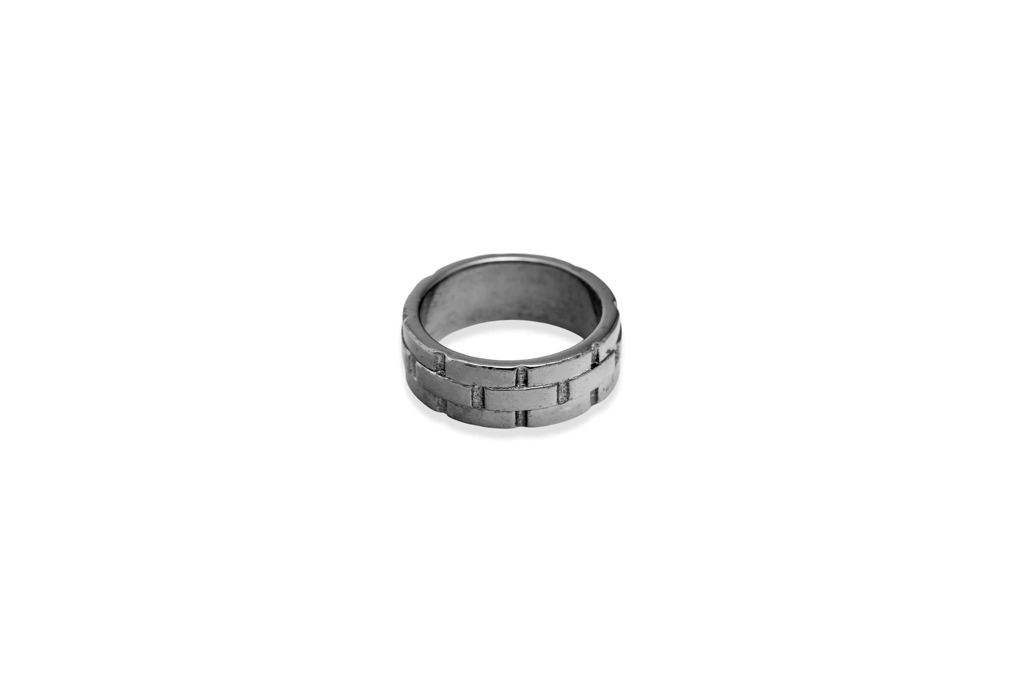 SILVER GRIDLOCK BAND RING