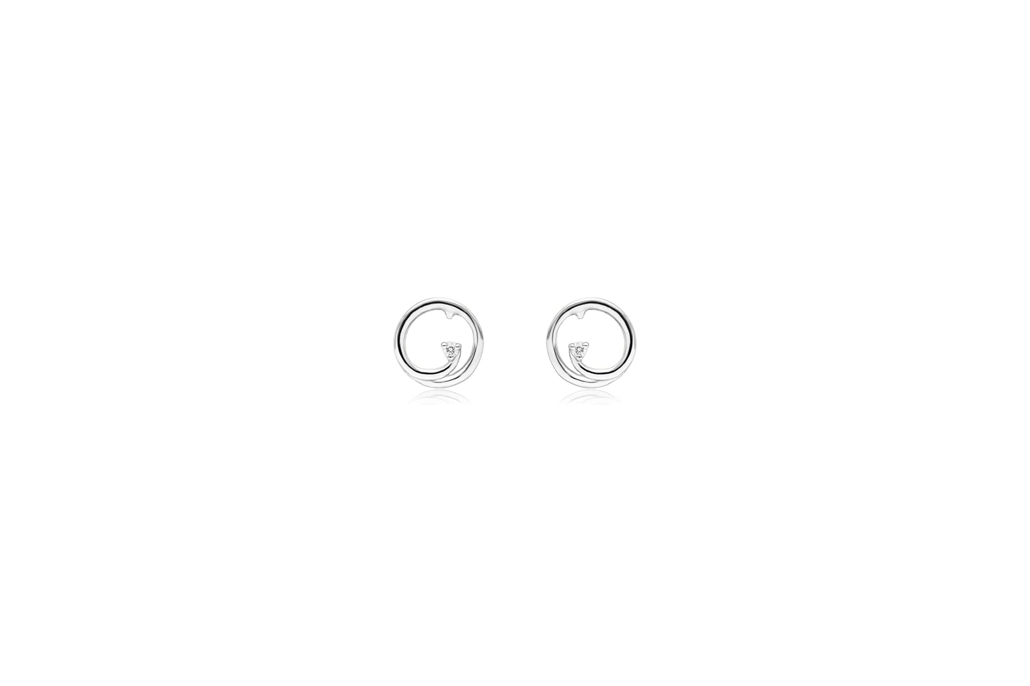 Silver ripple pendant set – handcrafted silver Pendant Sets (alternate view)