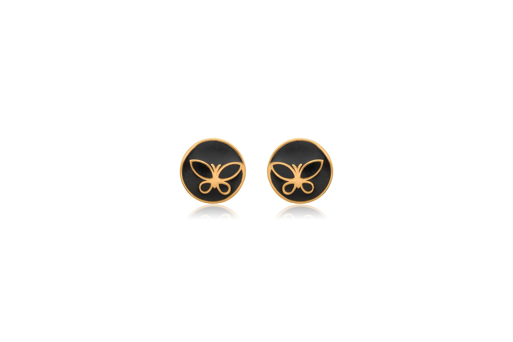 Shadow wing gold pendant set – handcrafted gold Pendant Sets (alternate view)
