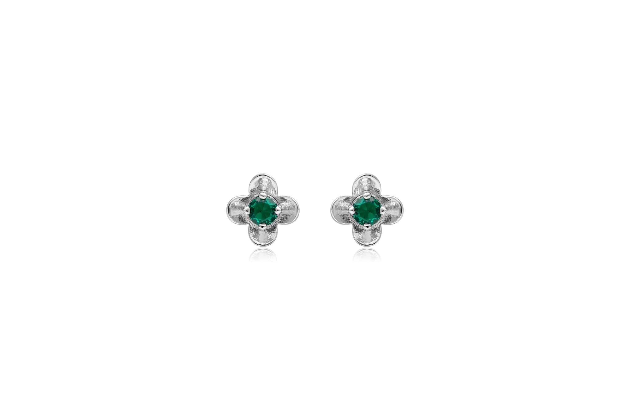 Green blossom silver pendant set – handcrafted silver Pendant Sets (alternate view)