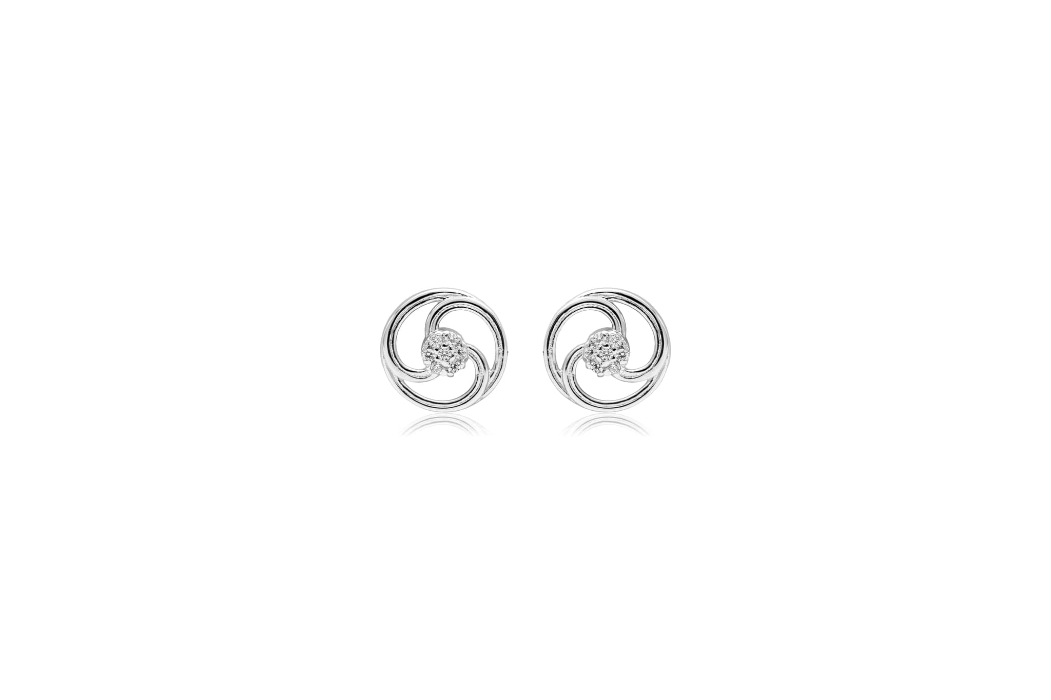 Moonlit swirl silver pendant set – handcrafted silver Pendant Sets (alternate view)
