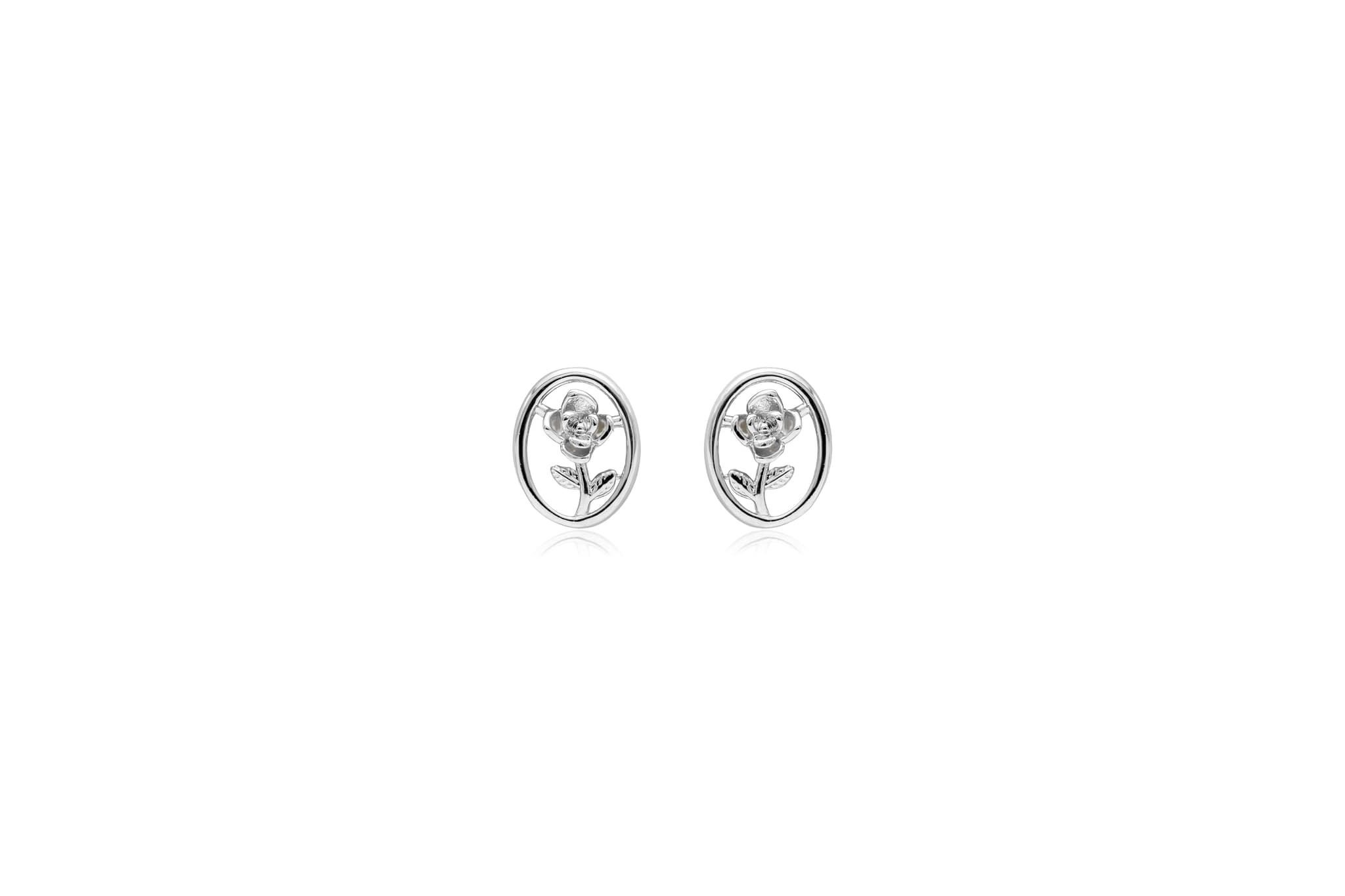925 sterling silver rose pendant set – handcrafted silver Pendant Sets (alternate view)