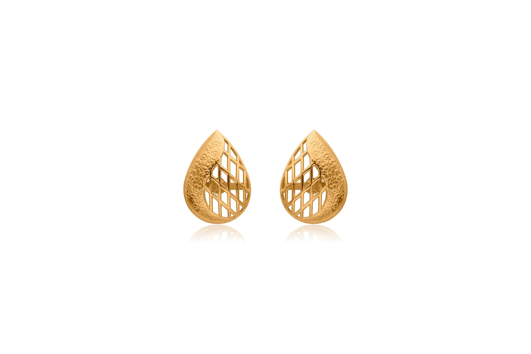 Dawn teardrops gold pendant set – handcrafted gold Pendant Sets (alternate view)