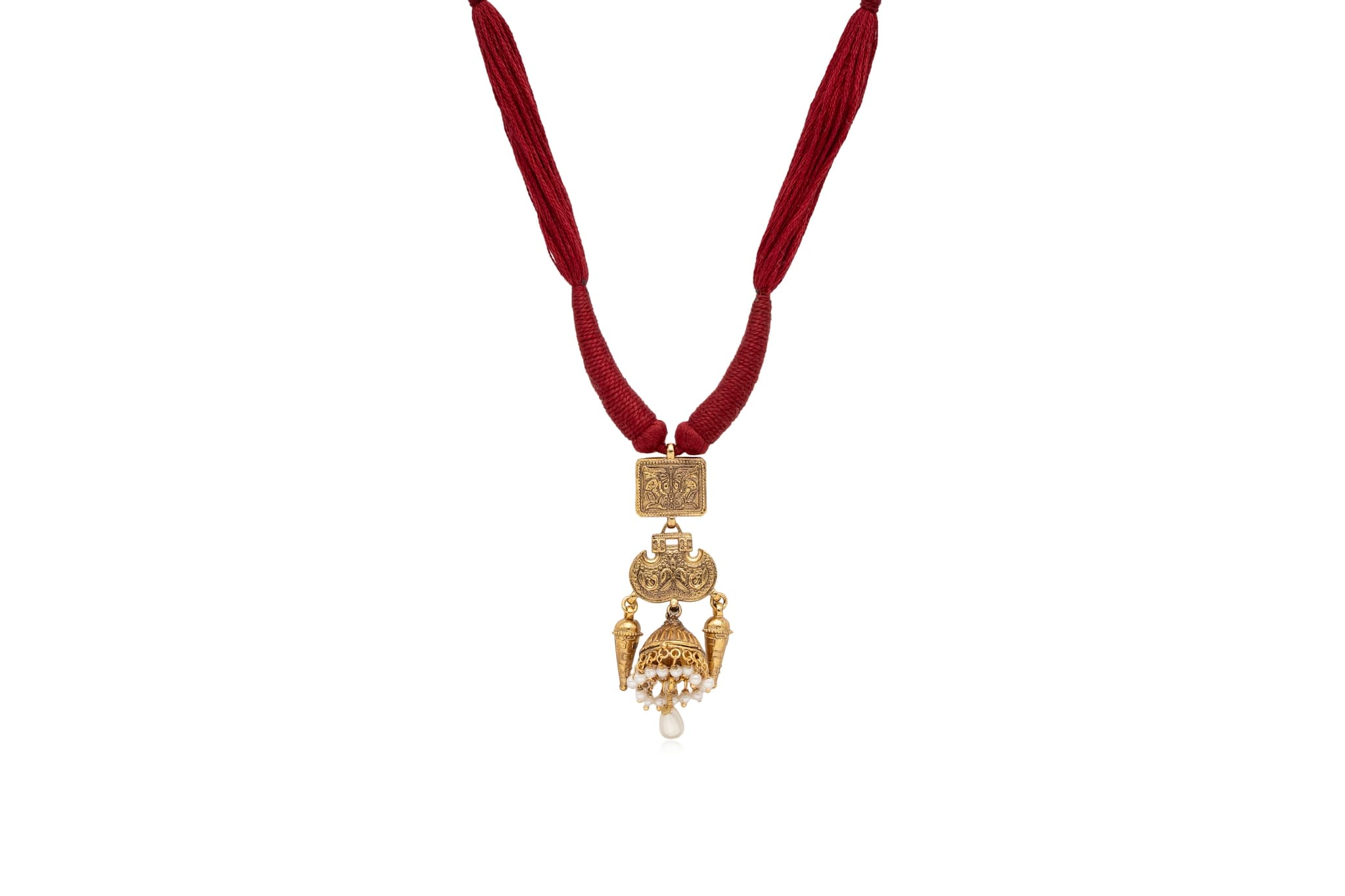 MANDIRA JHUMKA HAAR SILVER PENDANT