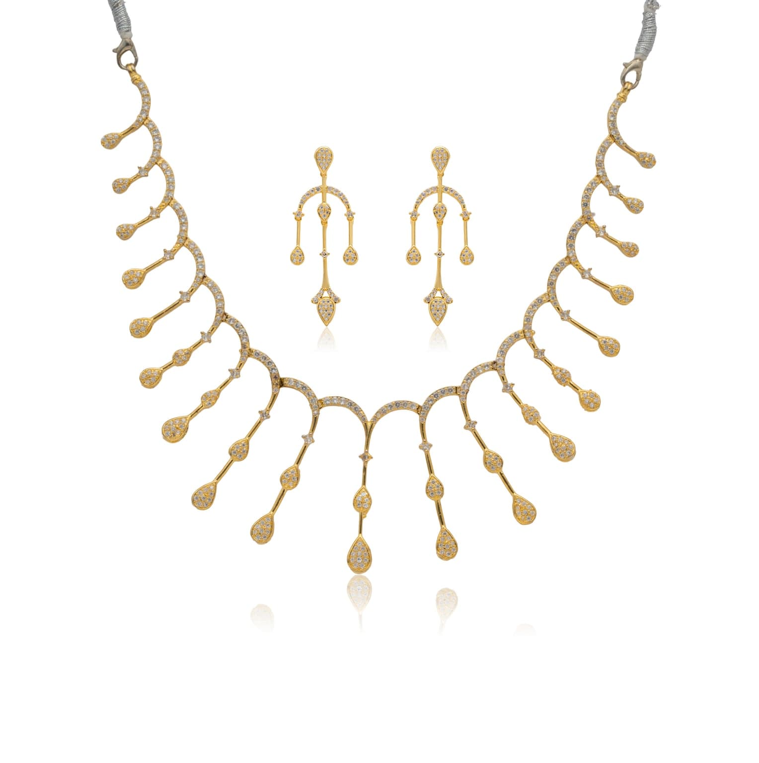 Infinite lustre silver necklace set – handcrafted silver NECKLACE SETS