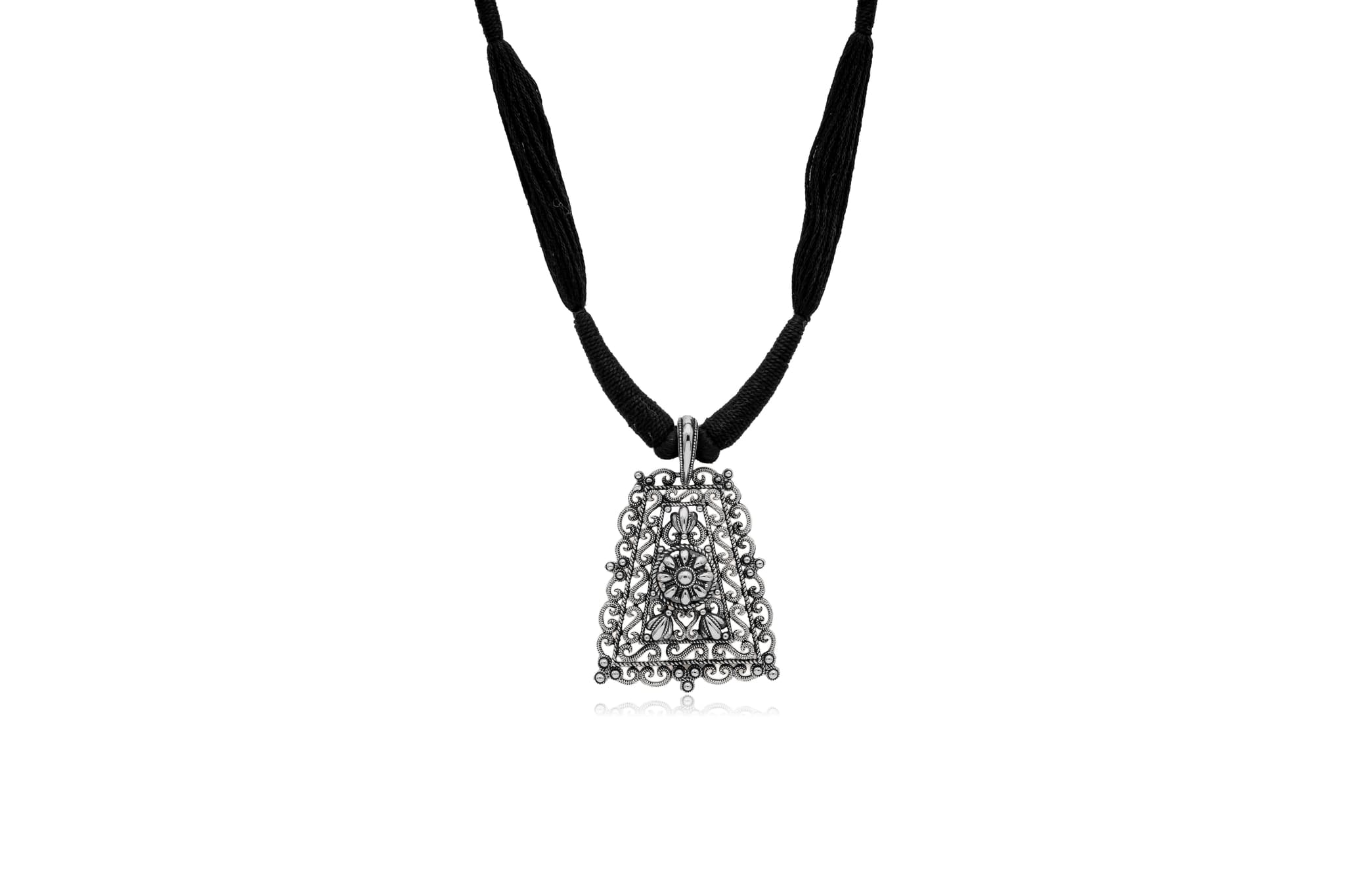 SILVER TRAPEZOID PENDANT