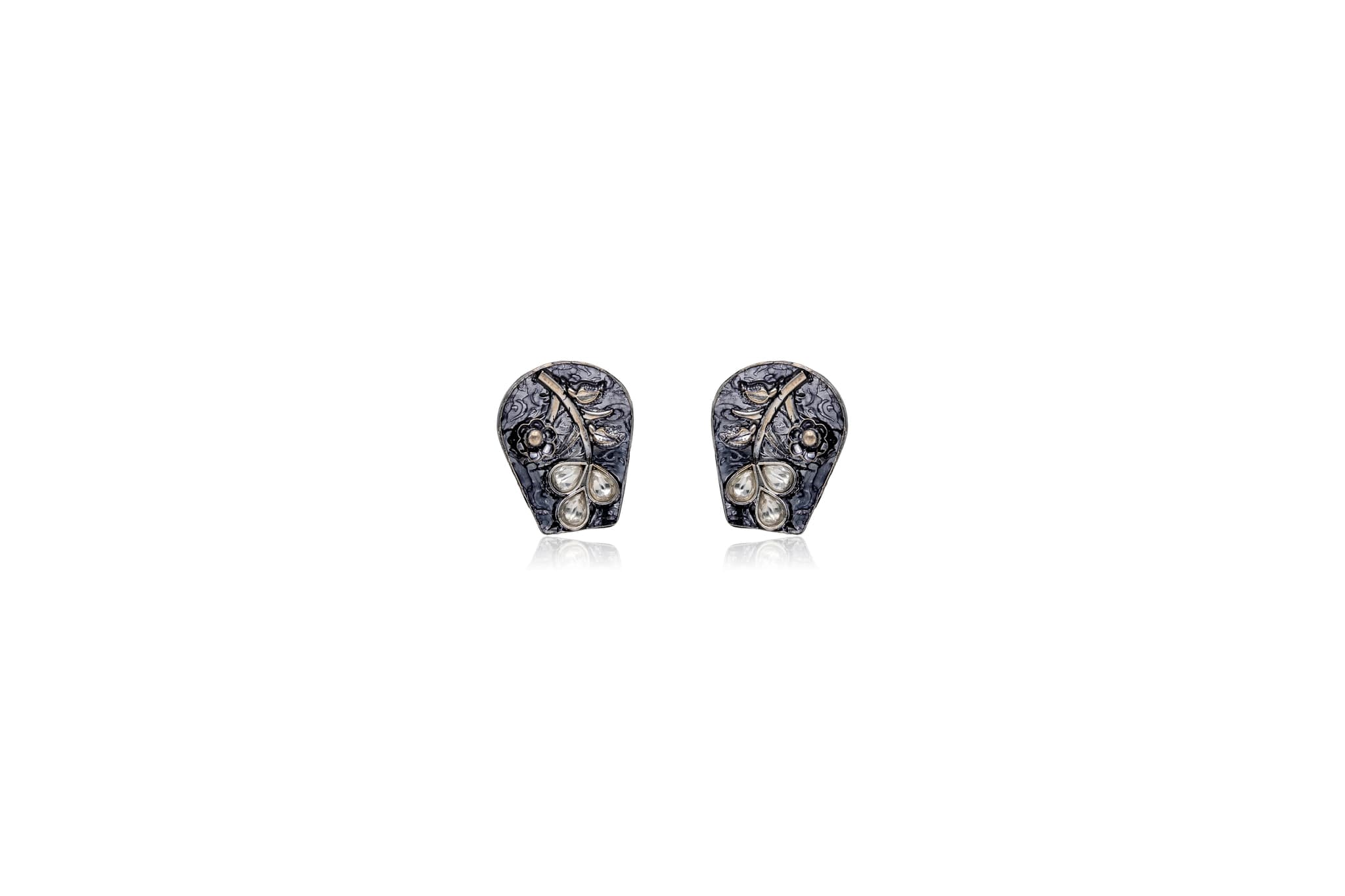 Shubh kulo silver stud earrings – handcrafted silver EARRINGS