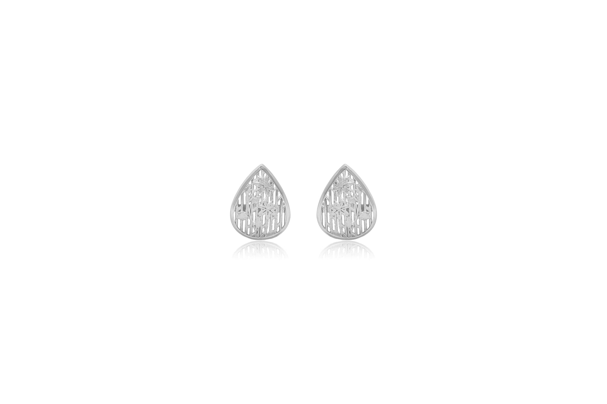 Dewdrop garden silver pendant set – handcrafted silver Pendant Sets (alternate view)