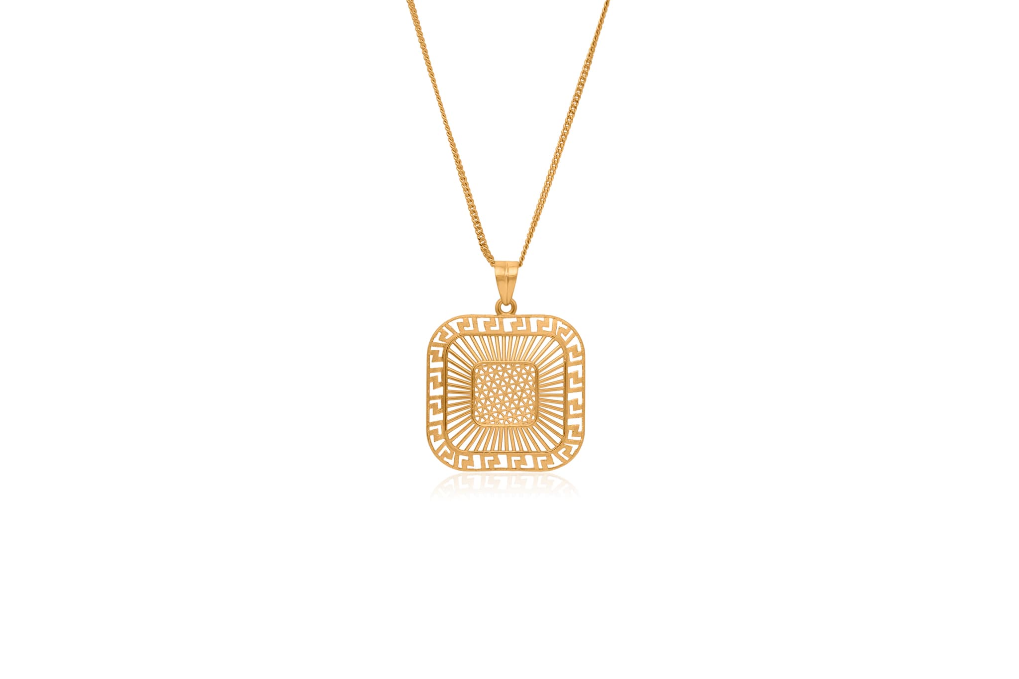 Siunframe square silver pendant – handcrafted silver PENDANTS